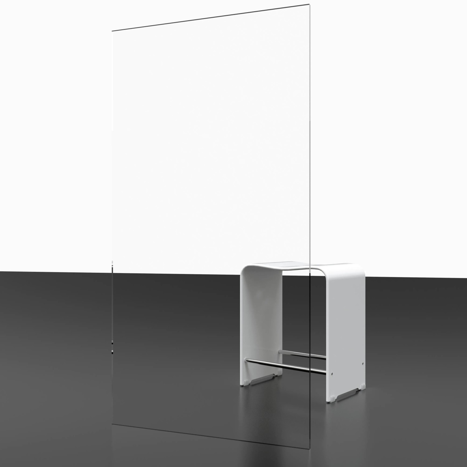 Schulte Gleittür Kristall/Trend, 120x185 cm, Echtglas klar hell, ohne Seitenwand.