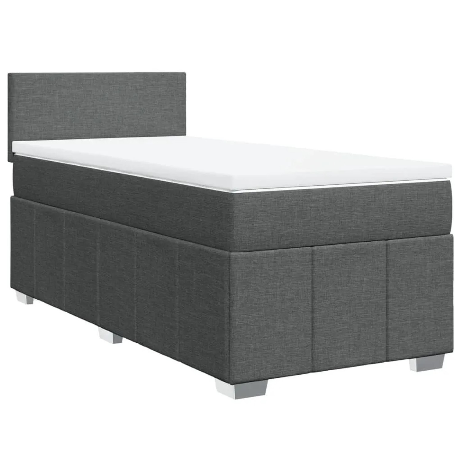 Thumbnail - vidaXL Boxspringbett mit Matratze Dunkelgrau 90x200 cm Stoff 3286945