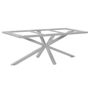 Natur24 Base-Spectra Tischgestell, Aluminium silberfarben, für Gartentische.