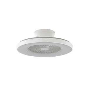 Lindby LED Deckenventilator mit Lampe Paavo 10022139 Dimmbar Leselampe Modern in Weiß 1-flammig Wohnzimmerleuchte