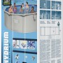 Verpackung des Bestway Hydrium Stahlwandpool Komplett-Sets Ø 460x120 cm in Grau mit Zubehör.
