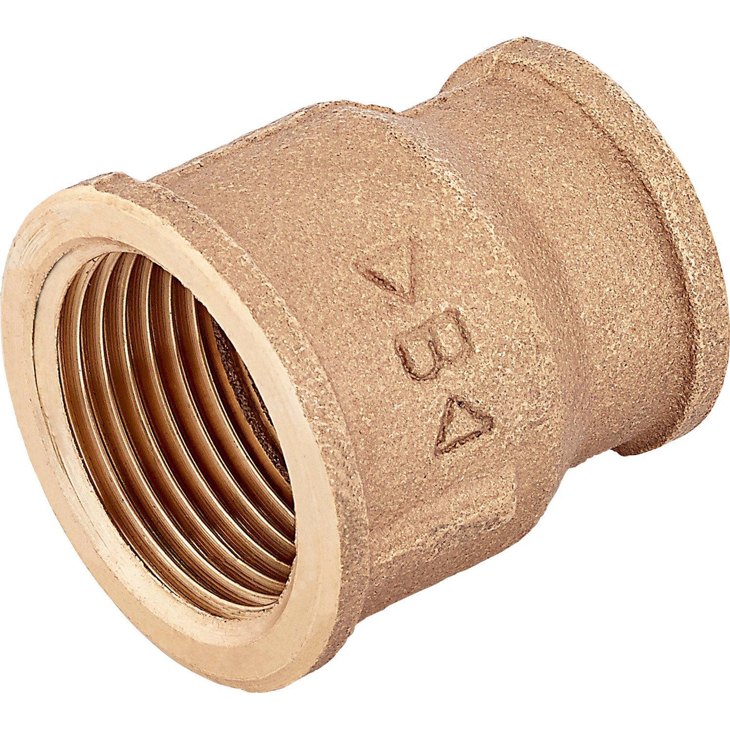 Rotguss Reduziermuffe 24,1/30,3 mm (Rp 3/4-1) für Gewindefittings, Sanitär & Heizung.