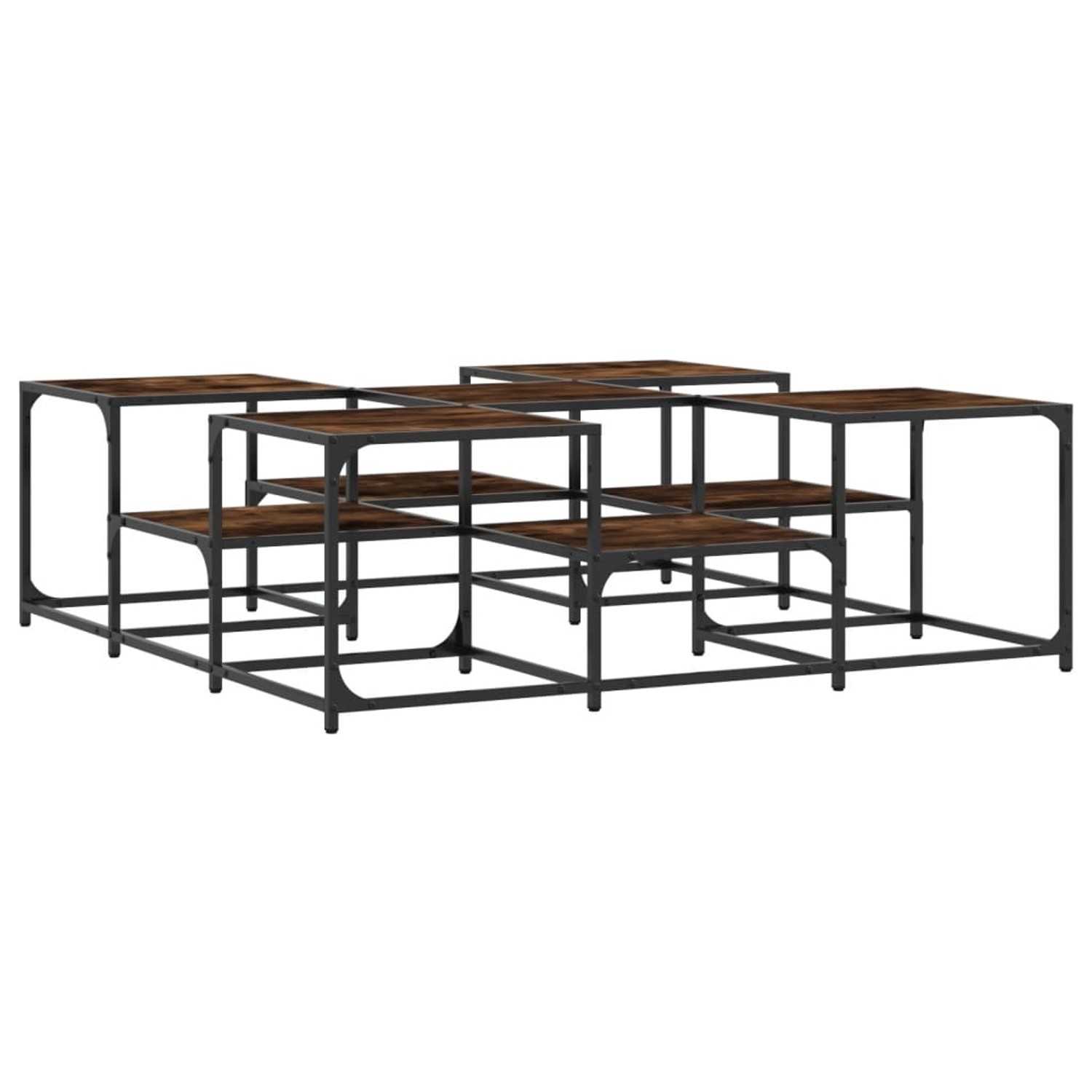 vidaXL Couchtisch Räuchereiche 121x121x40 cm Holzwerkstoff 839070 günstig online kaufen