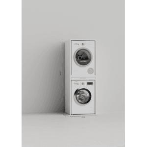 Waschturm Waschmaschinenschrank WSTT185 für Waschmaschine & Trockner Weiß