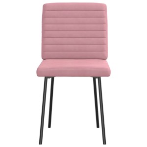 vidaXL Esszimmerstühle 2 Stk Rosa Samt 4101160