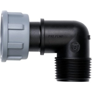 Winkel 90° mit Überwurfmutter, 30,3/33,3 mm, für Pumpen & Hauswasserwerke.