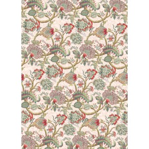 Sanders & Sanders Fototapete mit floralem Muster in Grün und Rot, 200x280 cm.