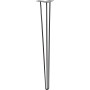 Schwarzes Wagner Hairpin Möbelbein, 860 mm hoch, aus pulverbeschichtetem Stahl.