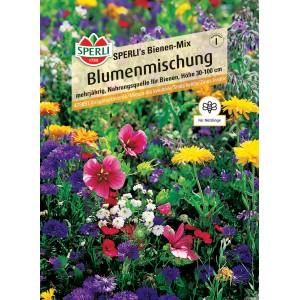 Samenpackung Sperli's Bienen-Mix Blumenmischung mit bunten Blüten für Bienen und Nützlinge.