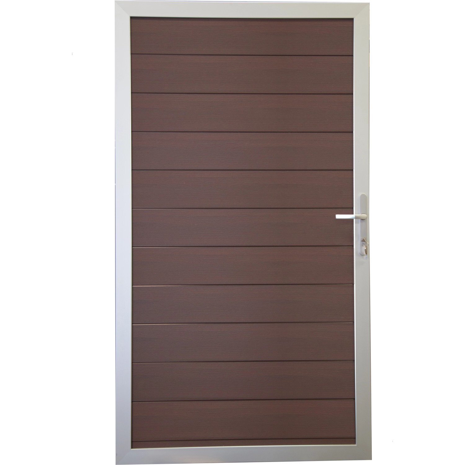 GroJa Steckzaun Solid Tor Universal 100 cm x 180 cm Walnuss günstig online kaufen