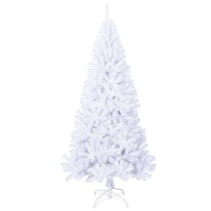 vidaXL Künstlicher Weihnachtsbaum mit Dicken Zweigen Weiß 240 cm PVC 321041