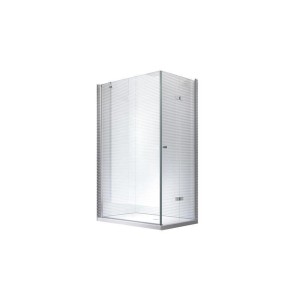 Glaszentrum Hagen Nora Duschkabine, 90x120x195cm, mit Falttür aus 8mm ESG Glas.