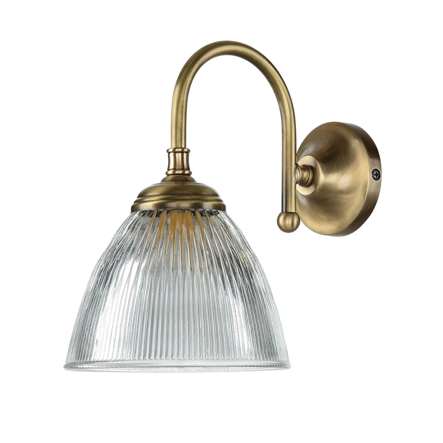 Licht-Erlebnisse Wandleuchte Messing Glas E14 20,5 cm Hoch In Bronze Jugendstil