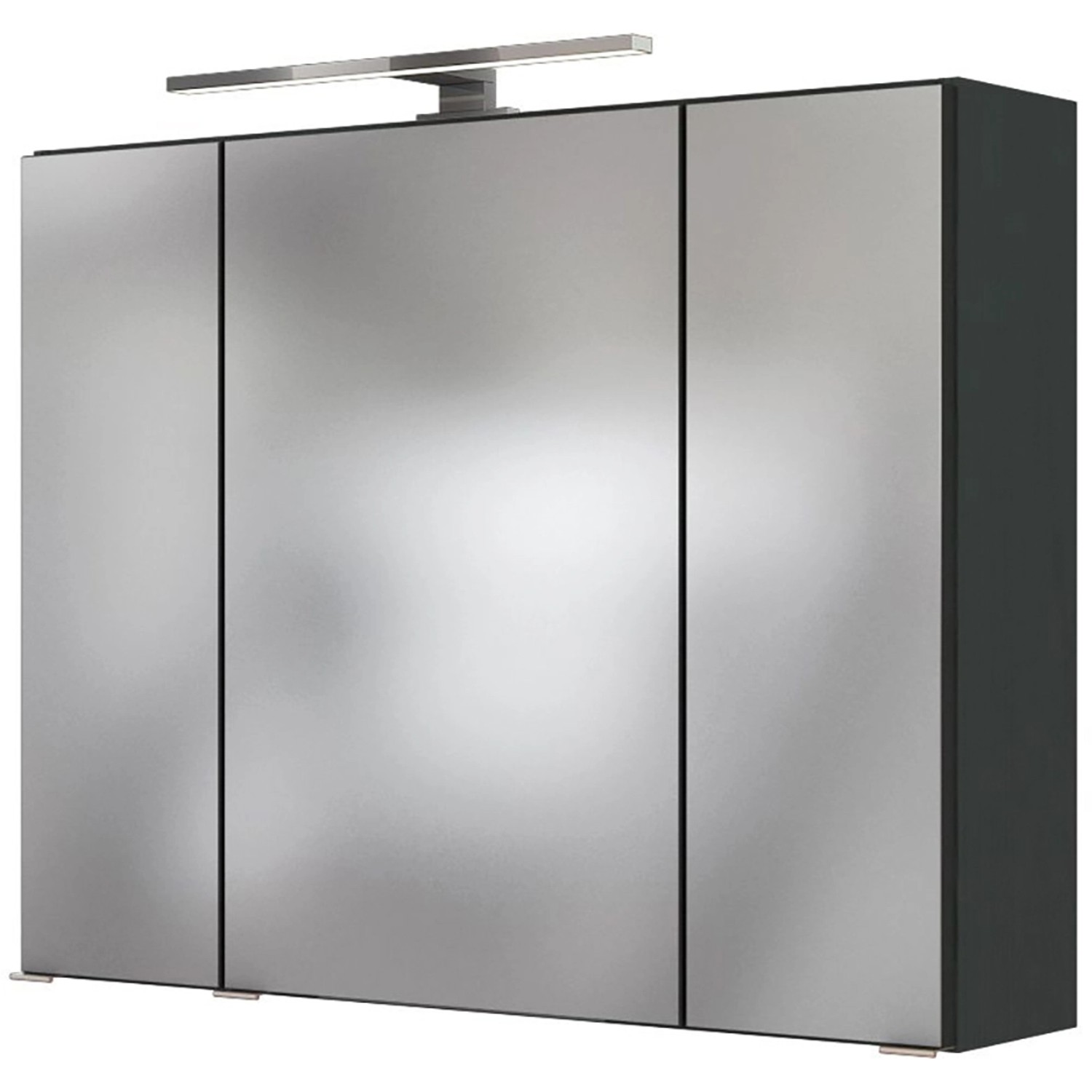 Held Spiegelschrank Bari Graphit 80 cm mit Softclose Türen günstig online kaufen