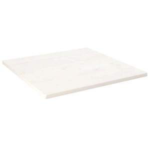 vidaXL Tischplatte Weiß 90x90x2,5 cm Massivholz Kiefer Quadratisch 824396