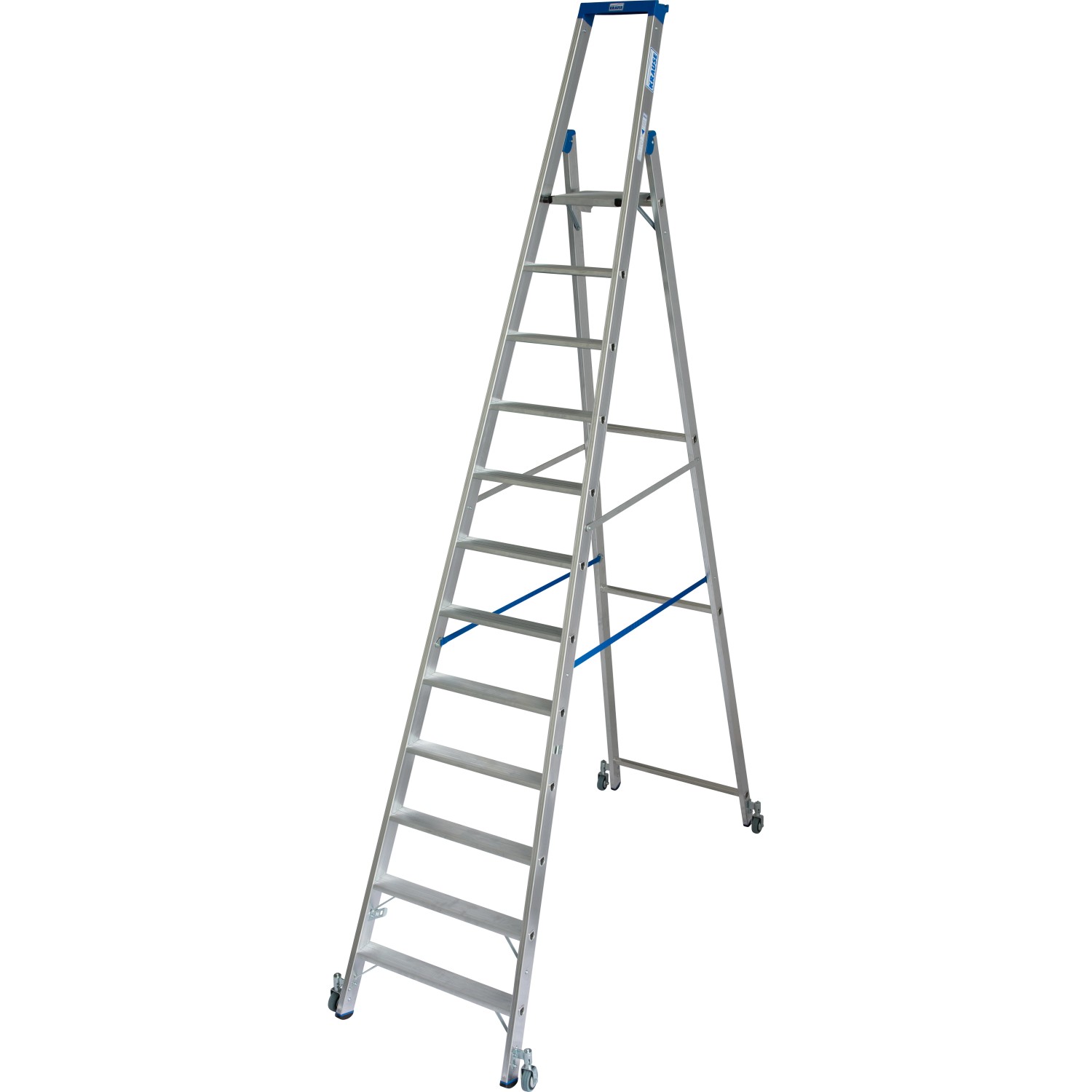Krause Stehleiter Stabilo 12 Stufen Fahrbar 345 cm x 88 cm x 211 cm günstig online kaufen