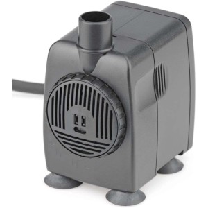 Pontec PondoCompact 1200i Zimmerbrunnenpumpe, graue Indoor-Brunnenpumpe mit Saugfüßen.