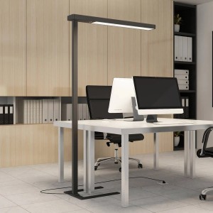 Arcchio LED Bürostehleuchten Susi 10008329 Dimmbar mit Bewegungsmelder Modern in Schwarz aus Aluminium 2-flammig Arbeitszimmerleuchte