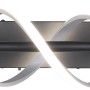 Moderne Trio LED Deckenleuchte Sequence aus gebürstetem Aluminium mit geschwungenem Design.