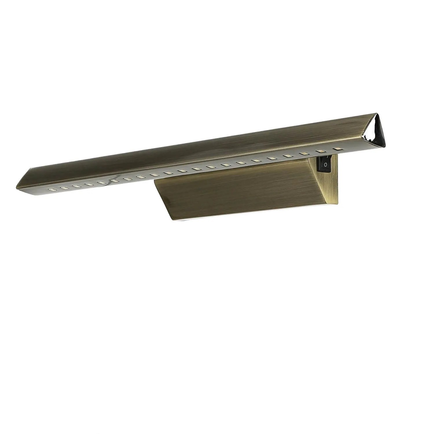 Licht-Erlebnisse LED Bilderleuchte Mit Schalter 40,7 cm Breit In Messing Antik 3900 K