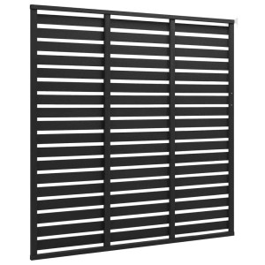 Schwarzes vidaXL Zaunelement aus WPC, 180x180 cm, für Sichtschutz und Windschutz im Garten.
