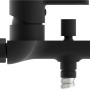 Schütte Wannenarmatur Denver, schwarz-matte Badarmatur mit Umsteller für Brauseanschluss.