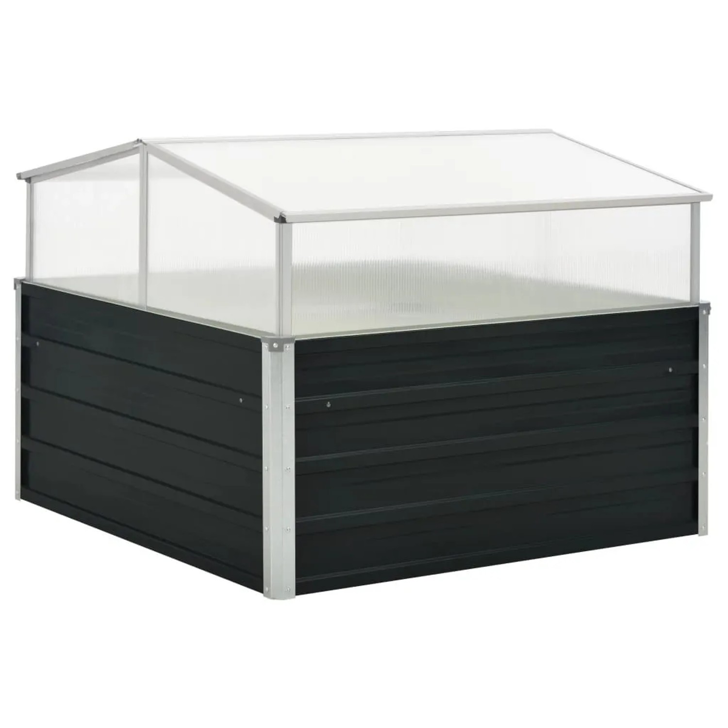 Furnicato Gewächshaus Anthrazit 100x100x77 Cm Verzinkter Stahl