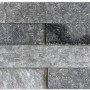 Verblender Alpina in Weiß-Grau, Naturstein, 10x40 cm für die Wandgestaltung.