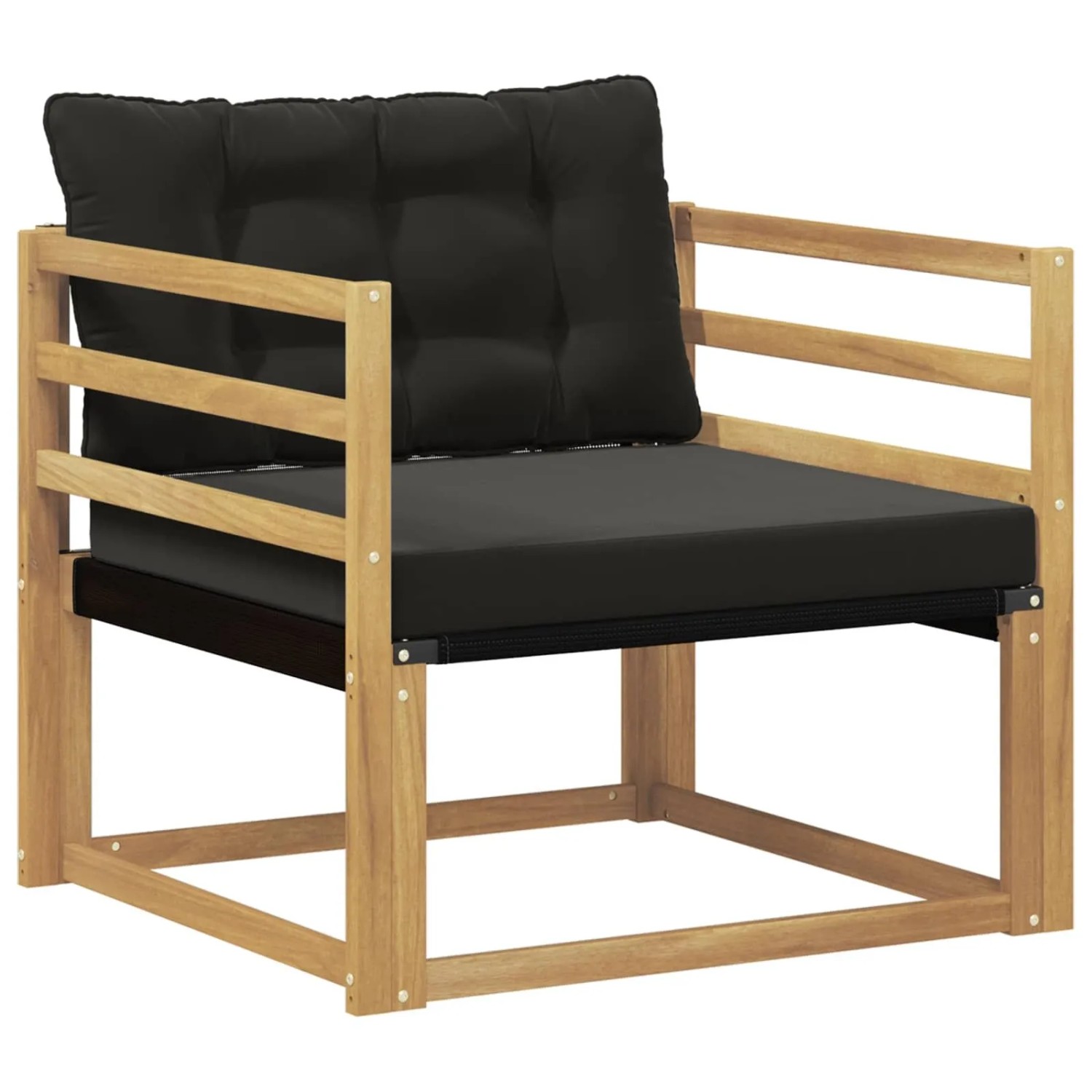 vidaXL Outdoor-Sofagarnitur Massives Akazienholz und Textilene Weiß 3439054