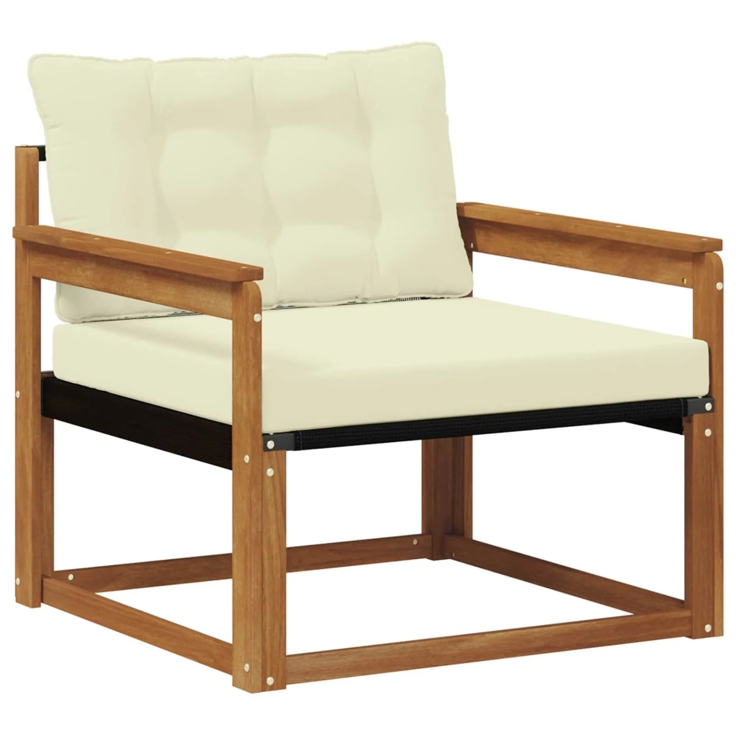 vidaXL Outdoor-Sofagarnitur Massives Akazienholz und Textilene Natur 3436314