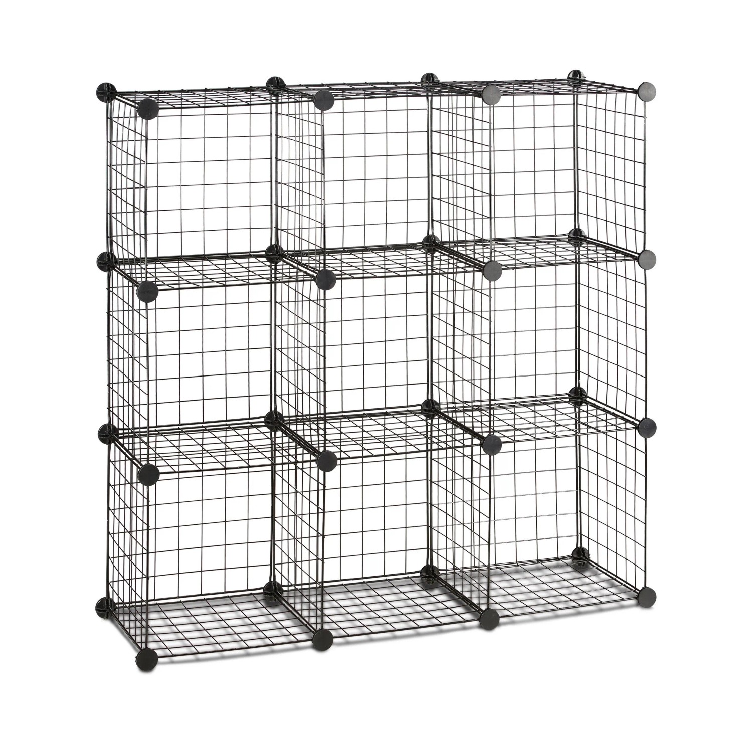 Relaxdays Steckregal Drahtgitter 9 Fächer Metall Modular 110 cm x 110 cm x 36,5 cm 7,1 kg