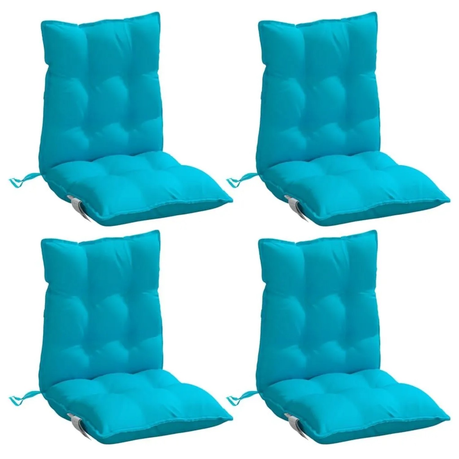 vidaXL Niedriglehner-Auflagen 4 Stk Türkis Oxford-Gewebe 377735