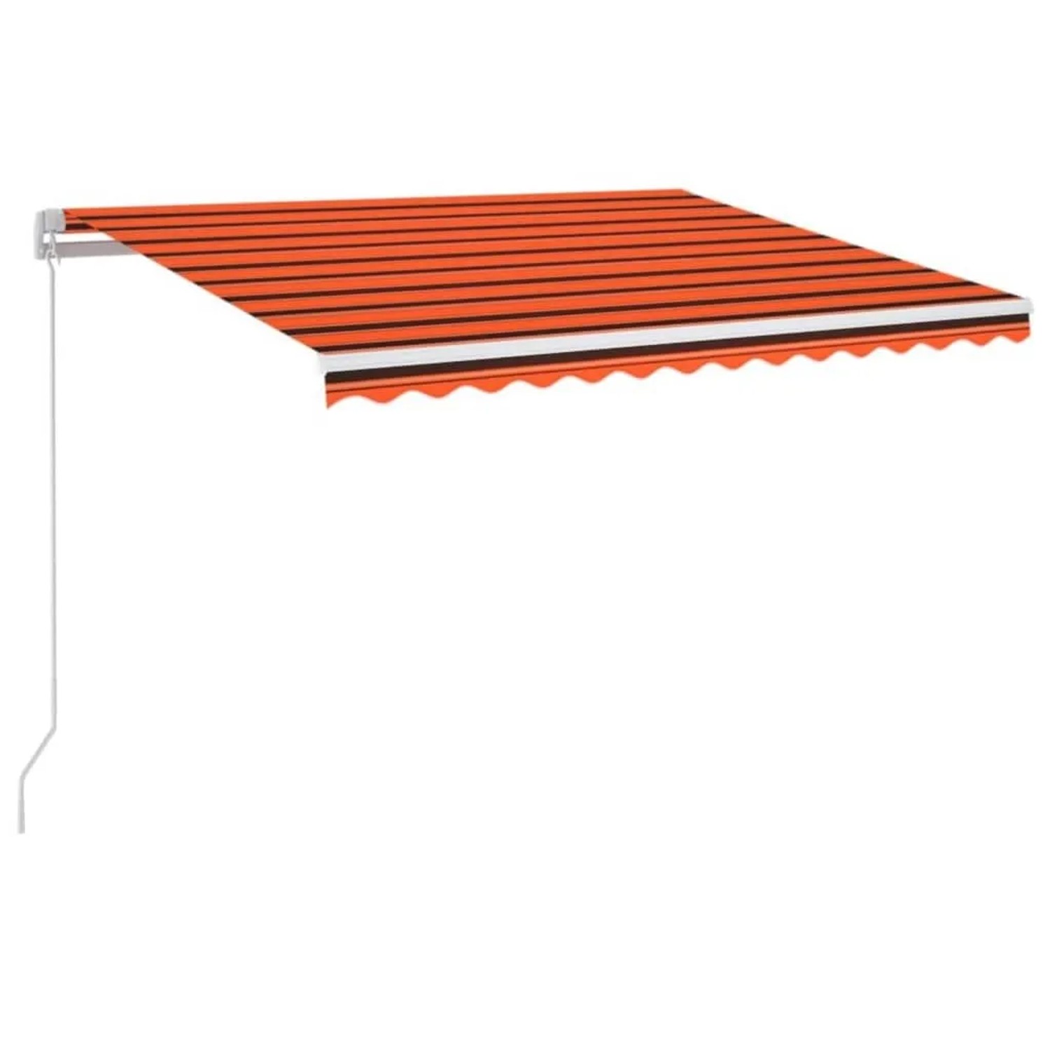 vidaXL Markise Manuell Einziehbar mit LED 350x250 cm Orange Braun 3068885