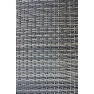 Detailaufnahme des Polyrattan-Geflechts vom Lounge-Set Elfrida in Grau. Gartenmöbel Textur.