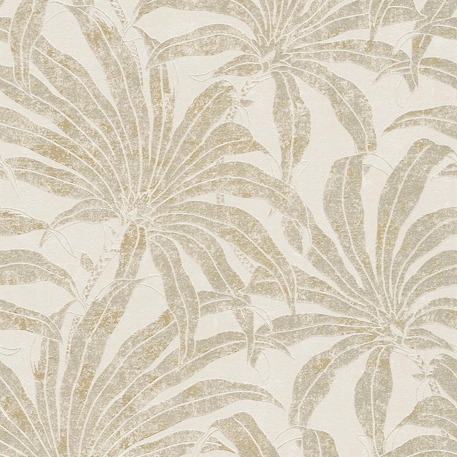 PROFHOME 395015-GU Natur Tapete Dschungel schimmernd Beige Gold Silber 0,53 günstig online kaufen