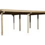 Weka Doppelcarport aus Holz mit flachem PVC-Dach, 603x512 cm. Ideal für zwei Stellplätze.