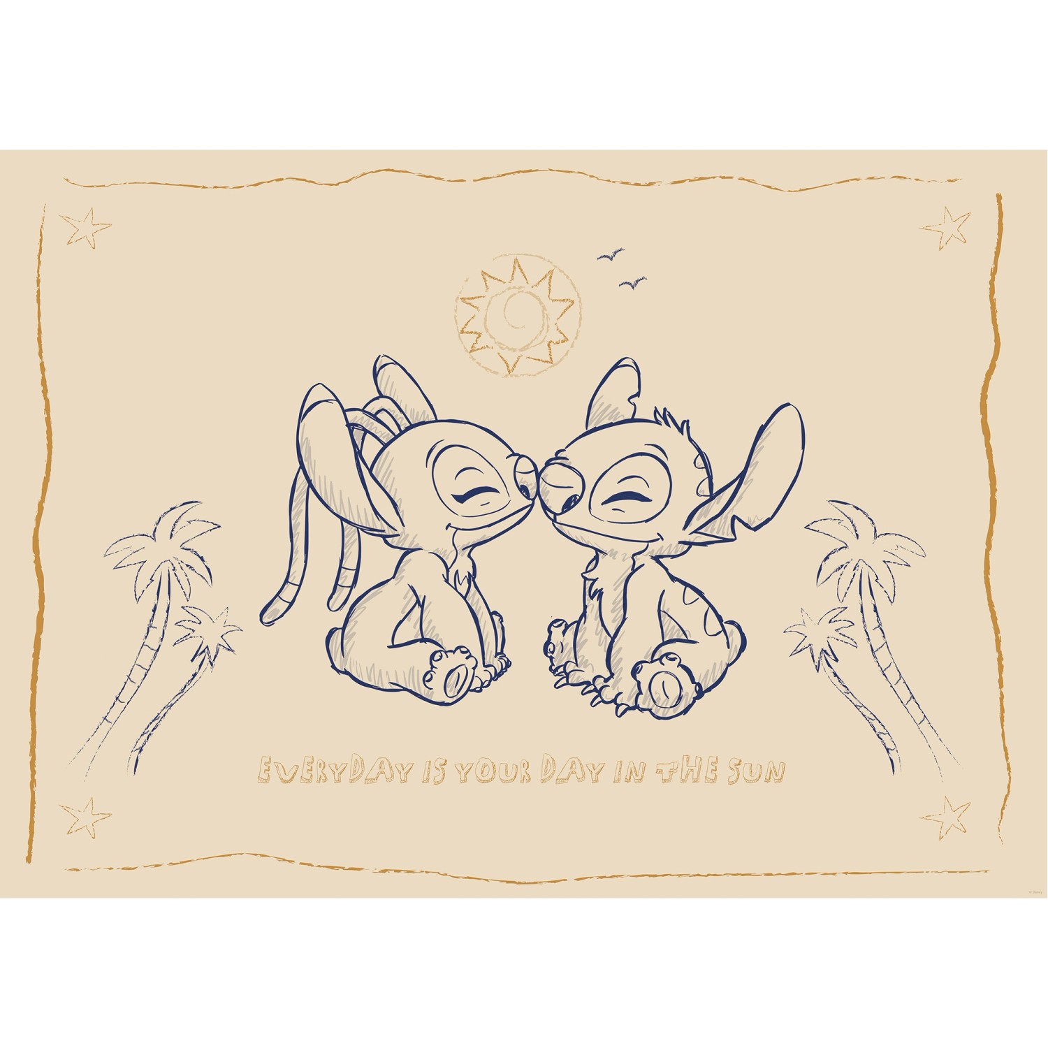 Komar Wandbild Disney Lilo and Stitch Your Day in the Sun 70 cm x 50 cm günstig online kaufen