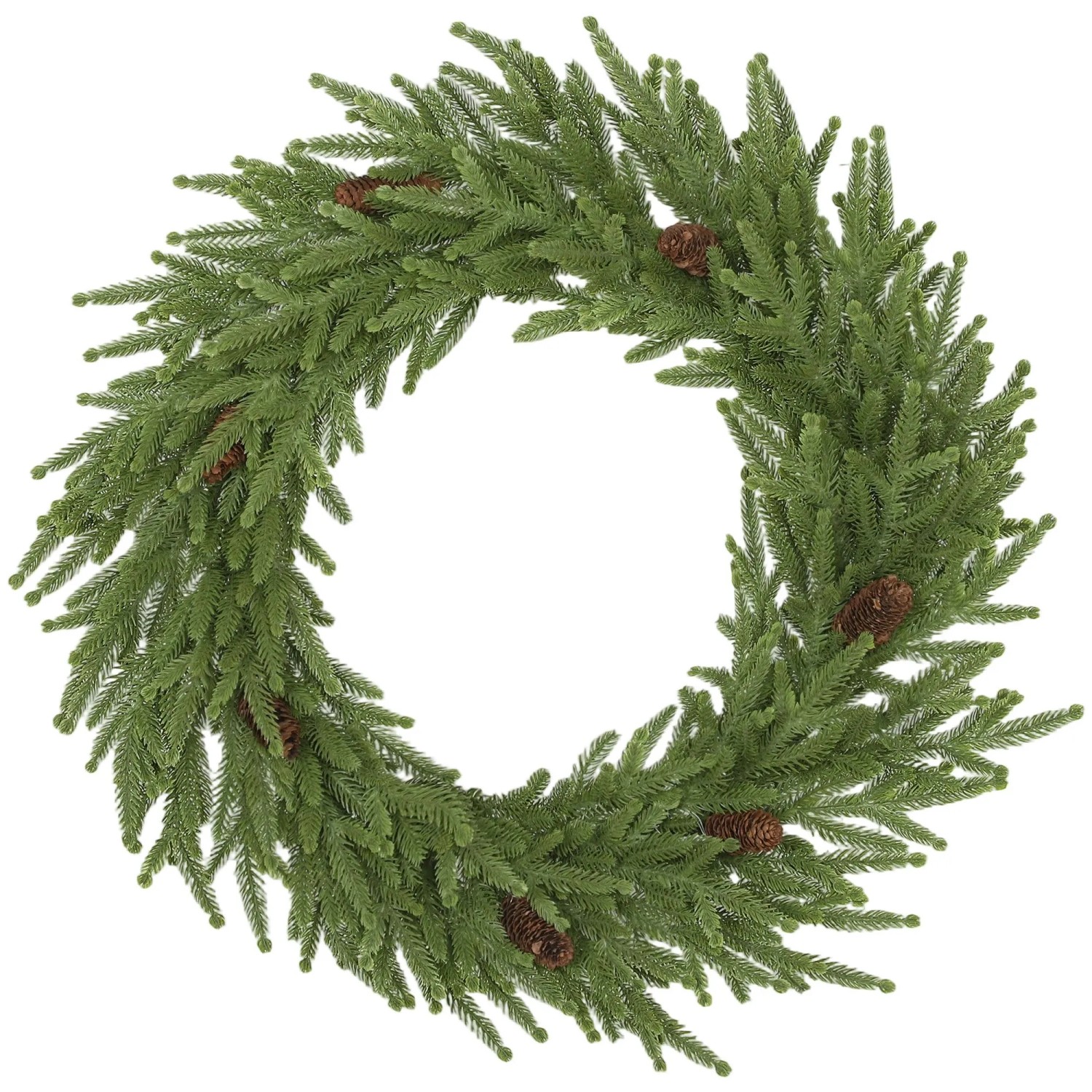 HOMCOM Weihnachtskranz Kunststoff Kränze Dekoration Metall 60 x 15H cm