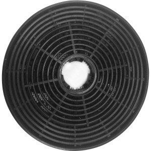 Runder Aktivkohlefilter CF135 für Dunstabzugshauben, zur Geruchsfilterung beim Kochen.