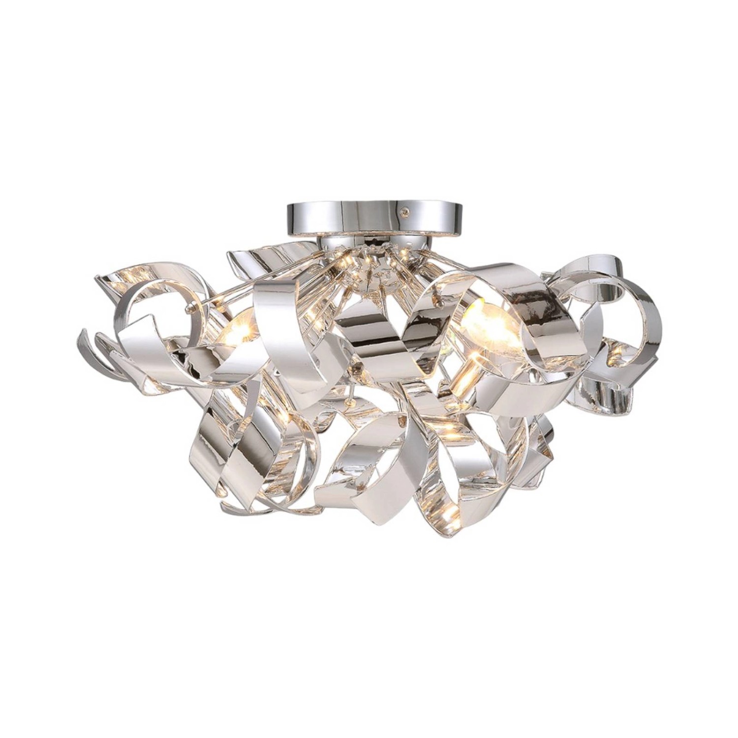 Lindby Deckenlampe Elviro 9620663 Modern in Chrom 3-flammig E14 Wohnzimmerl günstig online kaufen