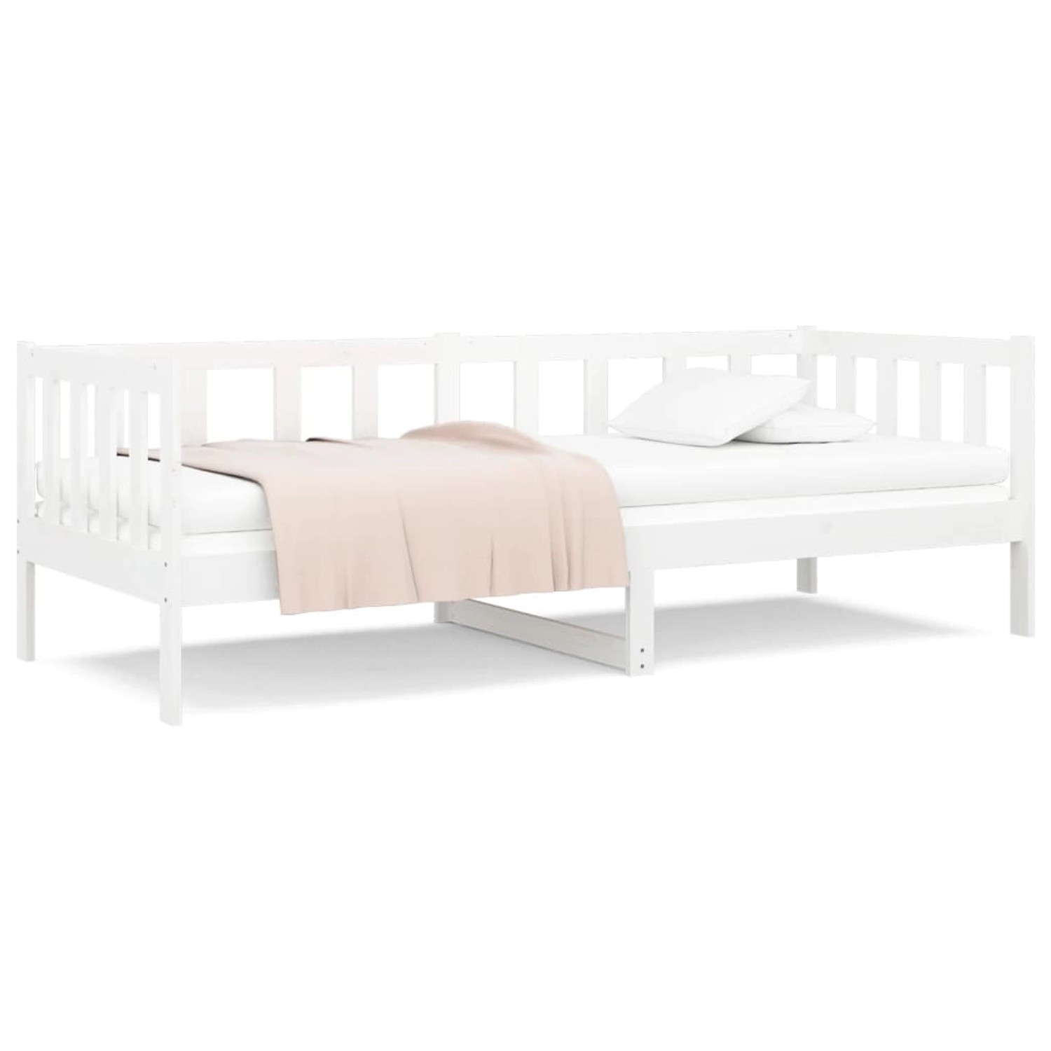 vidaXL Tagesbett ohne Matratze Weiß 80x200 cm Massivholz Kiefer 814685 günstig online kaufen