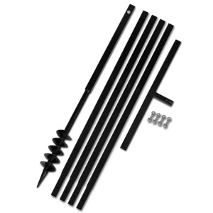 vidaXL Erdbohrer mit Griff 80 mm Verlängerungsrohr 5 m 270539