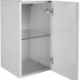 Offener Fackelmann Bad-Hängeschrank Milano, weiß, 31 cm breit, mit einem Einlegeboden.