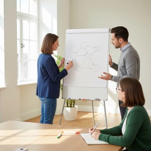 Relaxdays Flipchart Whiteboard Aluminium Weiß Höhenverstellbar Magnetisch Abwischbar Mit 2 Armen 100 cm x 70 cm 4,2 kg