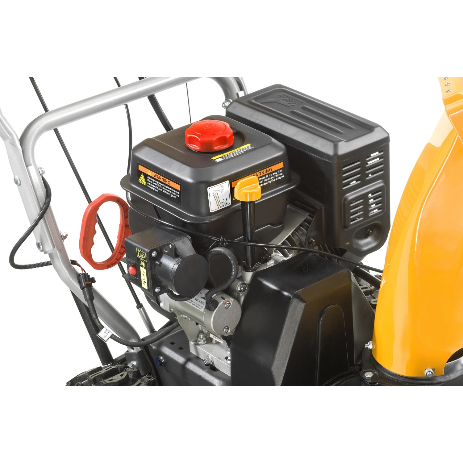 Detailaufnahme des Motors der Stiga Benzin-Schneefräse ST 5262 P.