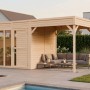Bertilo Elementgartenhaus Cubus 2 Office Lounge aus Holz mit Lounge-Bereich