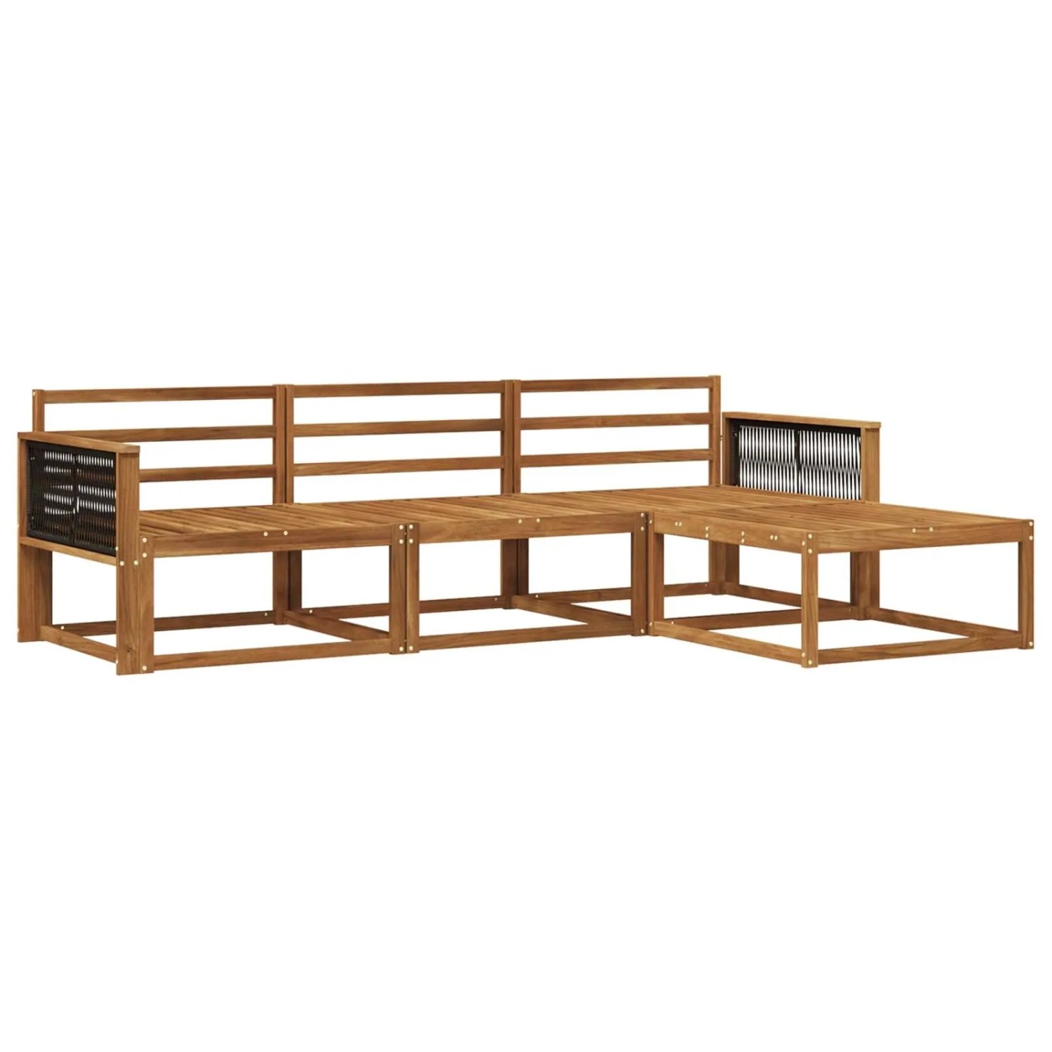 vidaXL Outdoor-Sofagarnitur 4 Stk Natur Massivholz Akazie 3382462