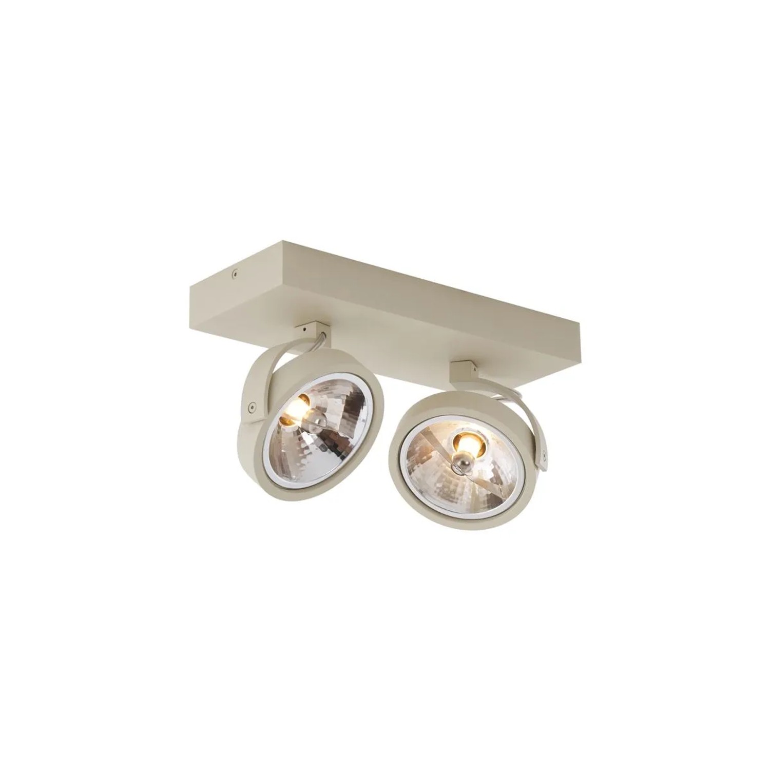 QAZQA Moderne Deckenleuchte Beige G9 Rund Schwenk  und Neigbar 2 Flammig Go