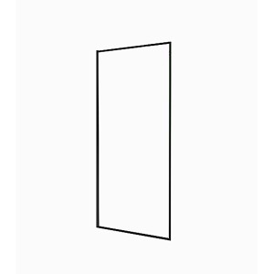 Duschparadies 77.7 x 200 cm Walk in Duschabtrennung 8mm Nano Glas Glasscheibe mit Schwarzem Rand Seitenwand