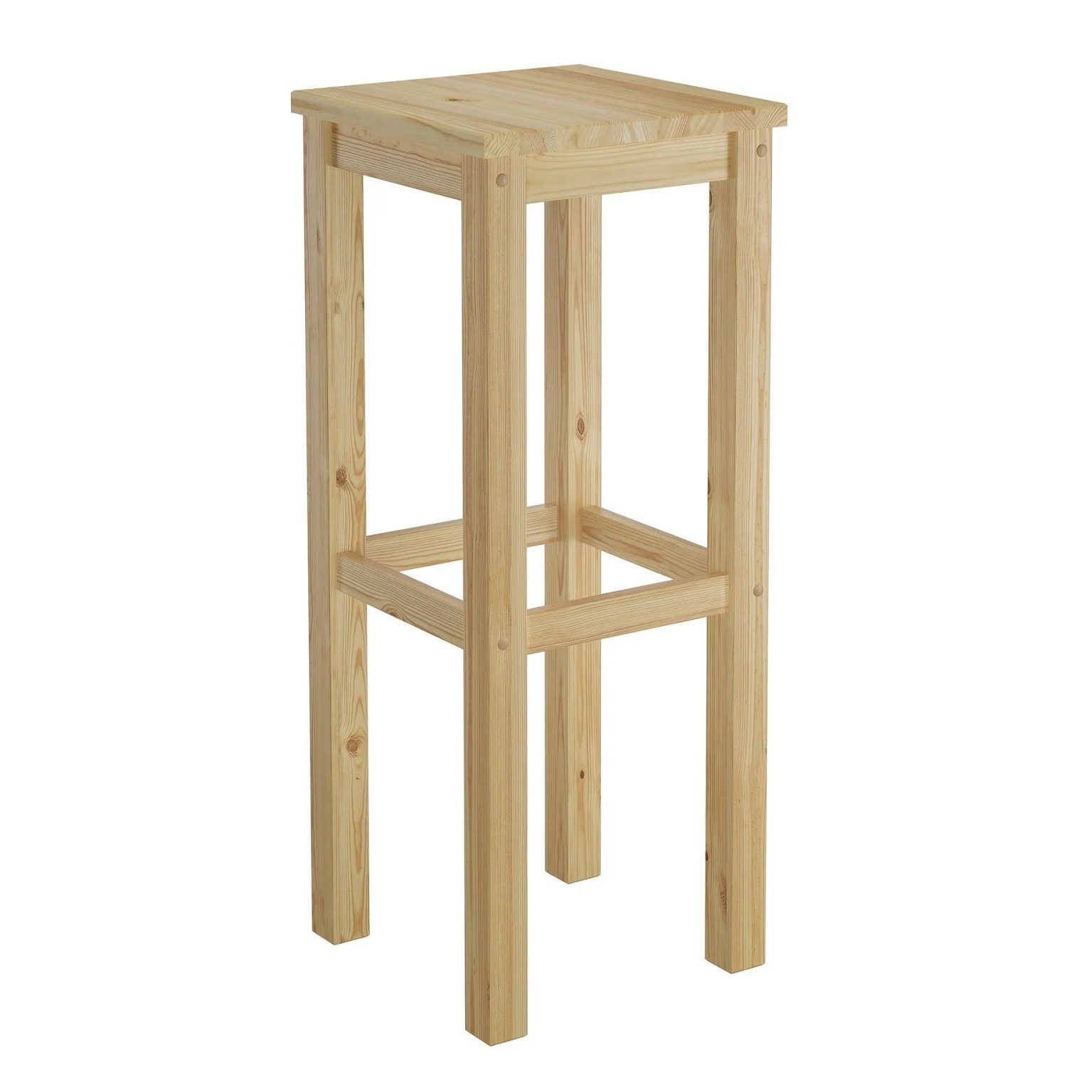 Erst-Holz Barhocker Kiefer Massivholz Tresenhocker Wählbar in 60 oder 80 80 cm